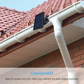 img 2 attached to Gutter Mount for Ring Solar Panel - OkeMeeo outdoor mount for Arlo, Eufy, Reolink Solar Panel for optimal sunlight exposure, in black - 1Pack (Not suitable for Super Panel)