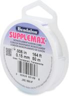 💎 beadalon supplemax 0.15 mm nylon bead stringing material, 50 m clear monofilament cord - ideal for jewelry making logo