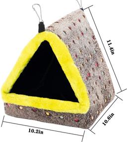img 4 attached to 🐦 Winter Warm Bird Nest House - Hanging Snuggle Hut Nest Plush House for Large Birds: African Grey Cockatoos, Amazon Parrots, and More - MEWTOGO