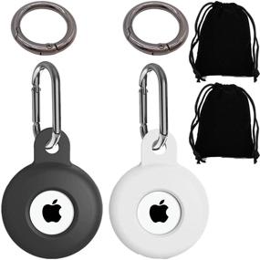 img 4 attached to Airtags Compatible Keychain Silicone Protective GPS, Finders & Accessories