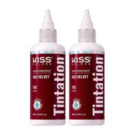 🔴 kiss tintation 5oz red velvet hair dye - semi-permanent color (2 pack) logo