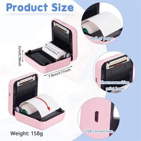 img 3 attached to 🖨️ PeriPage Mini Printer A6: Portable Bluetooth USB Connect Thermal Printer for Smart Phone - Pocket Wireless Label Sticky Note Sticker Photo Printer, 12 Rolls Thermal Paper (57 x 30 mm, 203 DPI)
