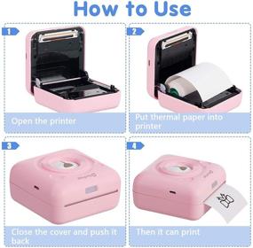 img 2 attached to 🖨️ PeriPage Mini Printer A6: Portable Bluetooth USB Connect Thermal Printer for Smart Phone - Pocket Wireless Label Sticky Note Sticker Photo Printer, 12 Rolls Thermal Paper (57 x 30 mm, 203 DPI)