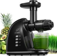 🍏 sivery slow masticating juicer machine - easy to clean, bpa-free, quiet motor, reverse function & cold press juicer with two speed modes - includes brush and juice recipes for vegetables and fruits (black) logo