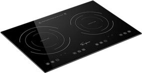 img 2 attached to Empava Electric Stove Induction Cooktop: 2-Burner Black 🔥 Vitro Ceramic with Smooth Surface Glass – 120V, 12 Inch