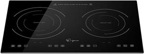 img 3 attached to Empava Electric Stove Induction Cooktop: 2-Burner Black 🔥 Vitro Ceramic with Smooth Surface Glass – 120V, 12 Inch
