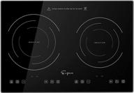 empava electric stove induction cooktop: 2-burner black 🔥 vitro ceramic with smooth surface glass – 120v, 12 inch logo