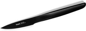 img 4 attached to 🔪 3.5 Inch Small Kitchen Paring Knife - Premium Powder Steel - Sleek Bolsterless Design - Lightweight - Ergonomic Handle - Stylish Minimalist Design (Titanium Black)