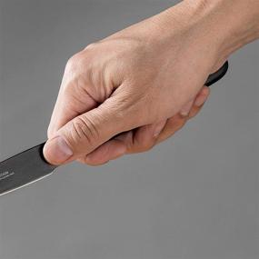 img 1 attached to 🔪 3.5 Inch Small Kitchen Paring Knife - Premium Powder Steel - Sleek Bolsterless Design - Lightweight - Ergonomic Handle - Stylish Minimalist Design (Titanium Black)