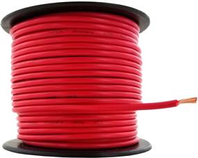 img 1 attached to 100ft 14 Gauge Red Black CCA Primary Wire Roll for Car Audio, Video, and Trailer Wiring - 200ft Total,Flexible Low Voltage 12V Harness (Also in 16 Gauge)