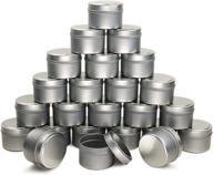 🕯️ ericx light candle tin: 24-piece set, 4 oz for candle making - high-quality metal containers logo