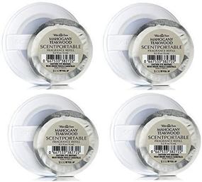 img 4 attached to Bath & Body Works Mahogany Teakwood Scentportable Refill Disc Bundle - Set of 4