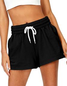 img 2 attached to 🩳 Women's Summer Cotton Shorts with Pockets - Comfy Casual Sweat Shorts for Workout and Running by Ezymall