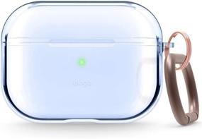 img 4 attached to 🔵 Чехол elago Clear для AirPods Pro - Аква Блю, в комплекте гелевая лента, против желтизны, совместим с беспроводной зарядкой, улучшенная прозрачная защита