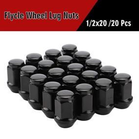 img 1 attached to 🔩 20PCS - 1/2-20 Black Closed End Bulge Acorn Lug Nuts, 1.38 inch Long, Cone Seat, 19mm Hex - Compatible with Mustang, Cherokee, Ranger, Explorer, Liberty, Wrangler TJ & CJ Aftermarket Wheels