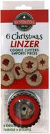 r&m international christmas linzer cookie cutters: 6-piece set - angel, candy cane, bethlehem star, bell, tree, ornament logo