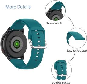 img 2 attached to 💧 Waterproof Soft Silicone Replacement Bands for Veryfitpro ID205L/ID205/ID205U/ID205S/ID205G/SW020/SW021 Smart Watches - Green+Black+White