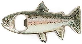 img 2 attached to 🐟 Tinksky Rainbow Trout Fish Shape Stainless Steel Bottle Opener Fridge Magnet - 2 in 1