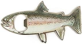 img 3 attached to 🐟 Tinksky Rainbow Trout Fish Shape Stainless Steel Bottle Opener Fridge Magnet - 2 in 1