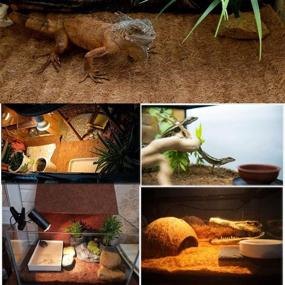 img 3 attached to 🐢 Ковер для рептилий Hamiledyi: ковер из натурального кокосового волокна для черепахи в террариуме – идеальное оборудование для ящерицы, змеи, хамелеона, черепахи и кролика