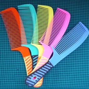 img 1 attached to 💁 Set of 5 Women's Hair Combs, Round Toothed Comb Set with Handle - Styling Essentials