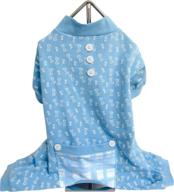 🐶 foufou dog bone print pj, blue, x-large: stylish and comfy sleepwear for extra-large dogs логотип