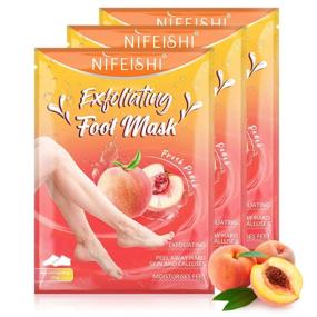 img 4 attached to Soft Foot Exfoliating Peeling Scrub Mask 3 Pack - Get Baby Soft Feet in 7 Days - Removes Calluses, Dead and Dry Skin - Repairs Rough Heels - Peel Mask