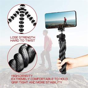 img 1 attached to 📷 BEIYANG Flexible Tripod for iPhone and Cameras - Extendable Phone Holder for YouTube Video Recording, Compatible with iPhone 7 Plus, iPhone XS Max, iPhone 12 Pro, GoPro, and All Phones/Cameras