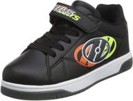 👟 optimized search: little black green flame boys' sneaker shoes by heelys logo