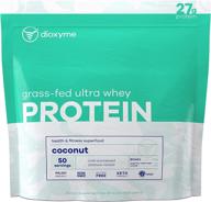 💪 dioxyme grass fed ultra whey protein powder - whey isolate & concentrate protein blend – 27gm protein/serv - enhanced muscle recovery logo