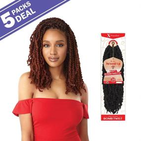 img 3 attached to 🔥 Outre X-Pression Twisted Up Wavy Bomb Twist Crochet Braids - Индивидуальные предложения на пакеты - 12 дюймов (5-ПАК, 2T1B/27)