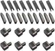 🔧 yahoga 20 sets small metal zipper repair kit #5 - black, includes zipper latch slider, retainer insertion pin, and zipper stopper for 5mm metal zippers logo