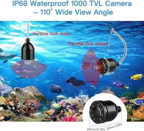 img 2 attached to 🎣 Eyoyo Portable Underwater Fishing Camera | Rod-mounted Video Fish Finder with 4.3 inch Monitor | 20M Cable & 1000 TVL IP68 Waterproof Camera | Enhanced with 8 Infrared LEDs for Ice Lake Sea Boat Kayak Fishing