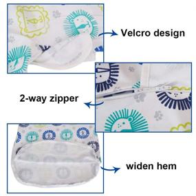 img 3 attached to 👶 Infant Nursery Swaddle Sleep Sack with Long Sleeves - Cotton Wearable Blanket for 3-6M Baby Sleeping, 6-12 Months Toddler Arms Wrap - Essential Baby Sleep Sack with Tog 1.0