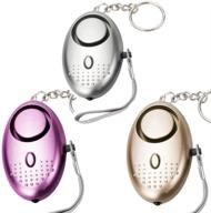 snailmon 140db safe sound personal alarm: emergency self-defense security keychain for women, kids, and elders - 3 pack with led light logo