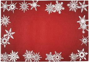 img 4 attached to Bolaz Christmas Snowflake Placemats Decoration