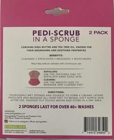 img 2 attached to 🛀 Pedi-Scrub In A Sponge: Lavender Tea Tree Oil - Double Pack | Exfoliate and Refresh!