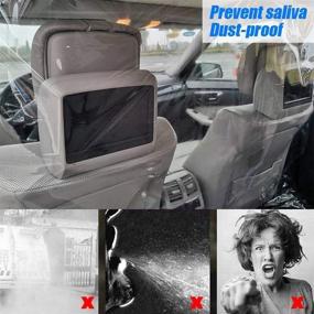 img 3 attached to 🚖 FiGoal Car Isolation Film - Anti-Fog Full Surround Protective Cover for Cab Taxi, Front and Rear Row Transparent Isolation Membrane Curtain PVC Film Protective Cover