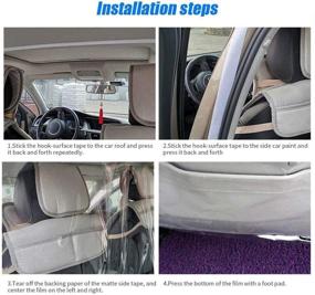 img 1 attached to 🚖 FiGoal Car Isolation Film - Anti-Fog Full Surround Protective Cover for Cab Taxi, Front and Rear Row Transparent Isolation Membrane Curtain PVC Film Protective Cover