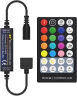 btf-lighting mini 5 pin rgbw 5050 rgb+white rf remote controller 28 keys for rgbw led strips dc12v/dc24v with adjustable speed, brightness, color, and scene логотип