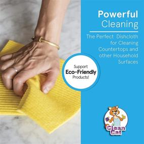 img 3 attached to Swedish Dishcloths for Kitchen - Eco-Friendly, Reusable, Odor-Free Cleaning Cloths - Bulk 10-Pack - Super Absorbent Dish Sponge Cloths for Kitchen Cleaning Wipes - Clean Cat Brand