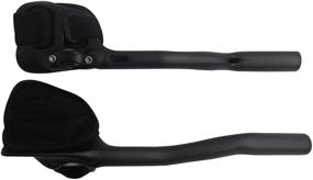 img 3 attached to 🚴 RICYRLK Aero Bars TT Bike Armrest Handlebars - Carbon Fiber Triathlon Aerobar for Mountain and Road Bikes - Lightweight 340mm - 31.8mm Clamp - Includes 2 Bar End Plugs