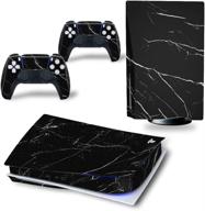 🎮 dmlnn ps5 console skin and controller skin decals – black marble vinyl sticker covers for playstation 5 cd-rom edition console and controllers логотип