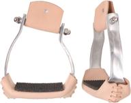 tough aluminum angled stirrups silver logo