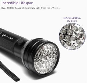 img 1 attached to Escolite Black Light UV Flashlight: Powerful 51 LED Ultraviolet Blacklight 🔦 Flashlight for Pet Urine Detection, Ideal for Use with Pet Odor Eliminator