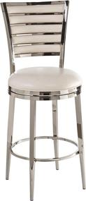 img 3 attached to 🪑 Hillsdale Furniture Rouen Swivel Counter Stool - 26-Inch, Shiny Nickel Finish