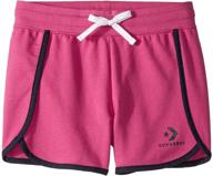 converse chevron shorts active fuchsia logo