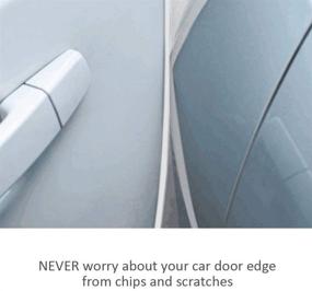 img 1 attached to 🚗 Tintvent Rubber Car Door Edge Guards, U Shape Edge Trim Seal Car Door Edge Protectors - Suitable for Most Cars (White, 32FT)