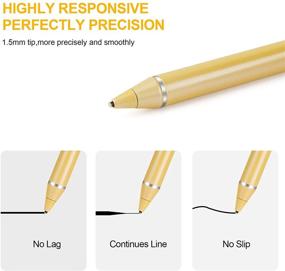 img 2 attached to 🖊️ Rechargeable Digital Stylus Pen for Touch Screens - Active Pencil Compatible with iPad and Tablets (Gradual Yellow)