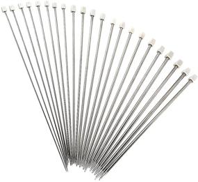 img 4 attached to 🧶 HuanX35 Stainless Steel Hollow Single Pointed Sweater Staight Needle Set - Knitting Needle Kit in Various Sizes (11 Pairs, 22 Pieces, 9.8 inches Length)